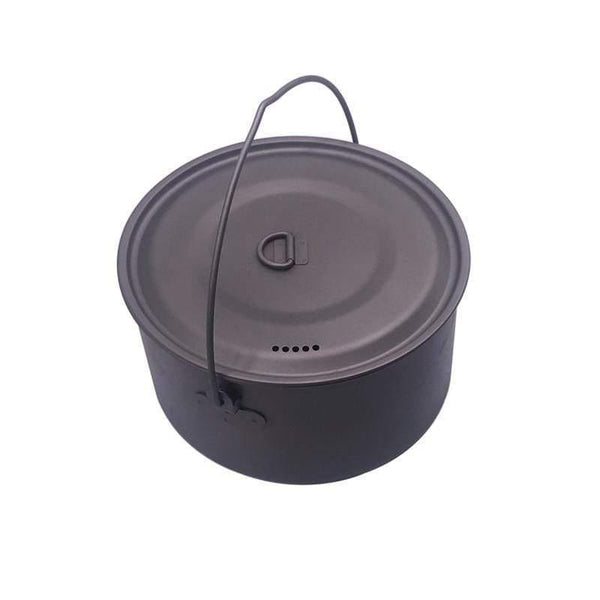 Planet Gates 1100ml 1950ml Ultralight Outdoor Camping Titanium Pot & pan Cooking Pot fry pan Titanium Cookware Sets Pot