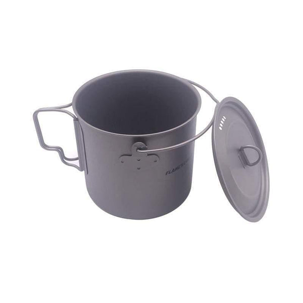 Planet Gates 1100ml 1950ml Ultralight Outdoor Camping Titanium Pot & pan Cooking Pot fry pan Titanium Cookware Sets Pot