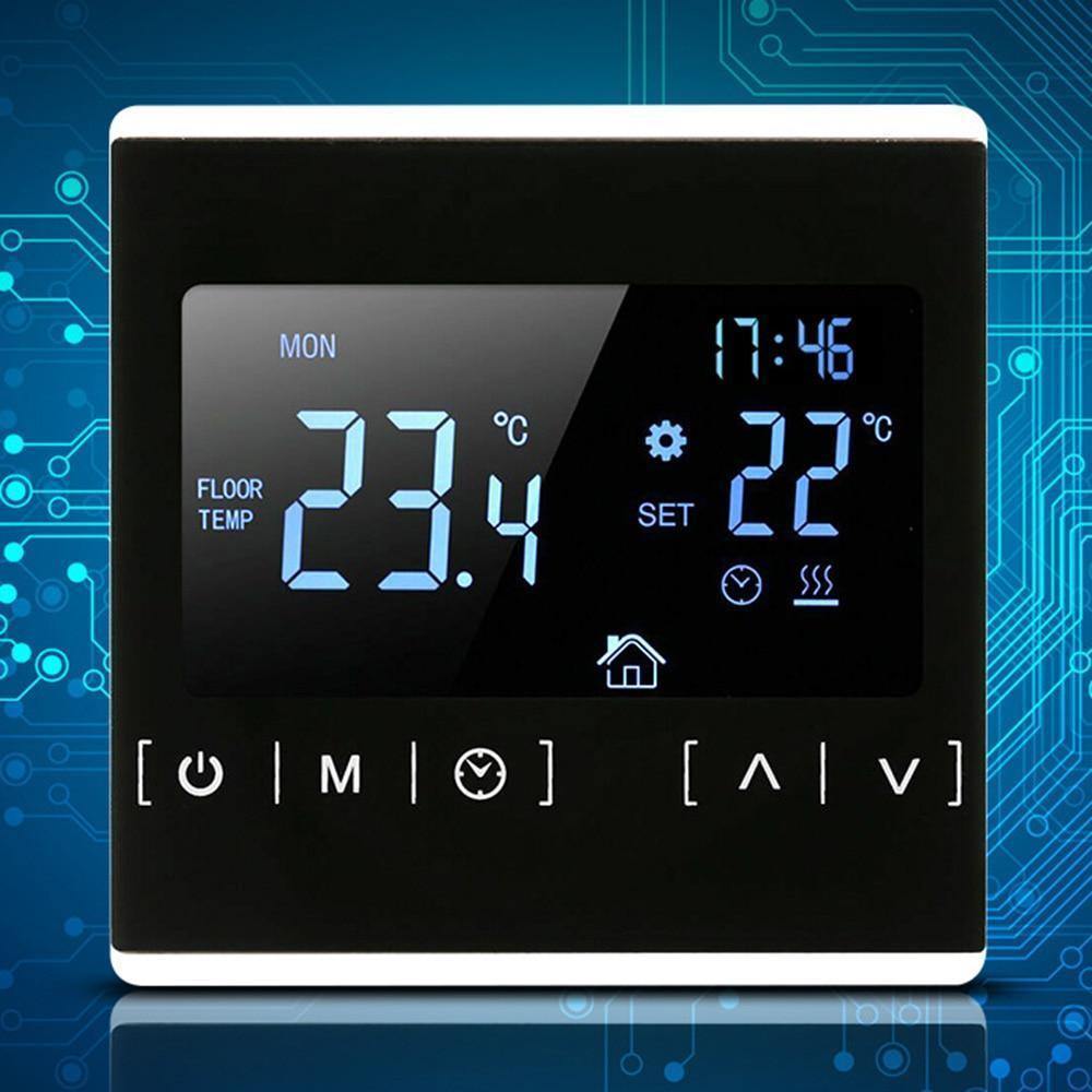 Planet Gates 110V 120V 230V All Touch Screen Temperature Controller Thermoregulator Black Back Light Electric Heating Room Thermostat