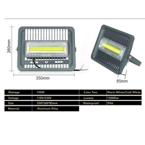 Planet Gates 110V Cold white / 100W Led flood light 30 50 100 150W high lumen led spotlight outdoor garden led 50w IP66 110V 220V led flood light 50w 100w