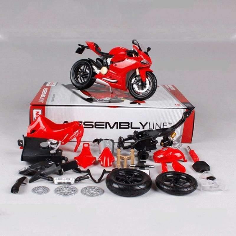 Planet Gates 112 Maisto Ducati 1199 Motorcycle Toy Alloy Assembled Motor Car Vehicle Building Kits Toys For Children
