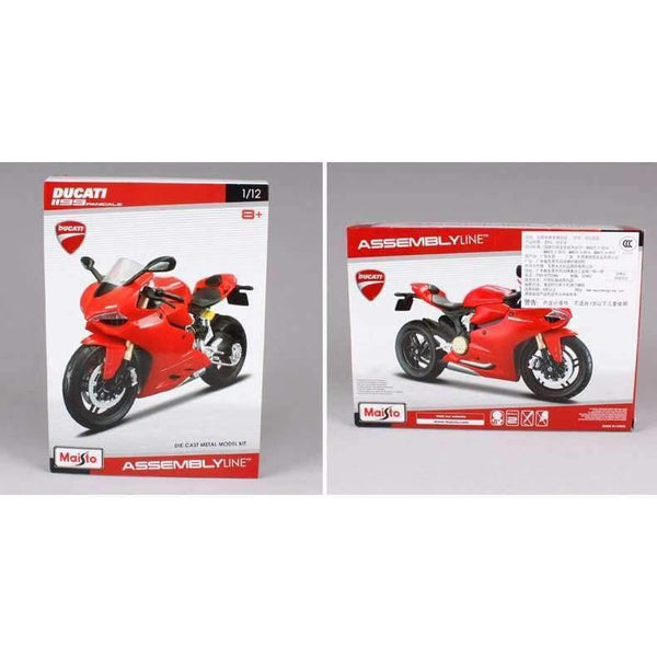 Planet Gates 112 Maisto Ducati 1199 Motorcycle Toy Alloy Assembled Motor Car Vehicle Building Kits Toys For Children