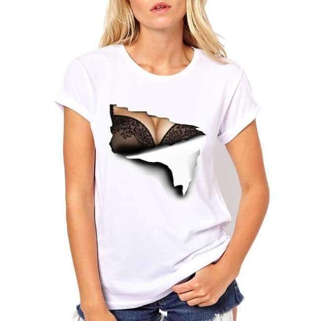 Planet Gates Summer Cool Tops Casual 3D boobs Print and Short Sleeve O-neck t-shirt Big Boobs Sexy Breast design Print t shirt