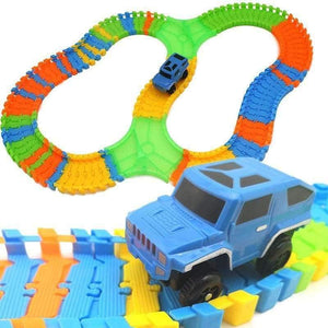 Planet Gates 115PCS DIY Stunt Track Car Variety Rail Car Track Model Suit  Train Change Lanes Recycle Run Educational Toy for Kids B-type