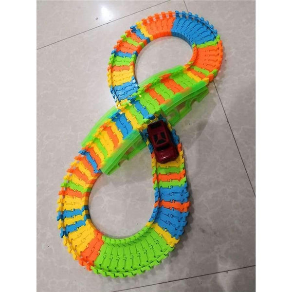 Planet Gates 115PCS DIY Stunt Track Car Variety Rail Car Track Model Suit  Train Change Lanes Recycle Run Educational Toy for Kids B-type