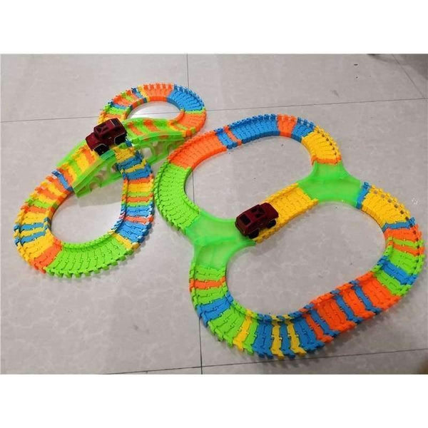 Planet Gates 115PCS DIY Stunt Track Car Variety Rail Car Track Model Suit  Train Change Lanes Recycle Run Educational Toy for Kids B-type
