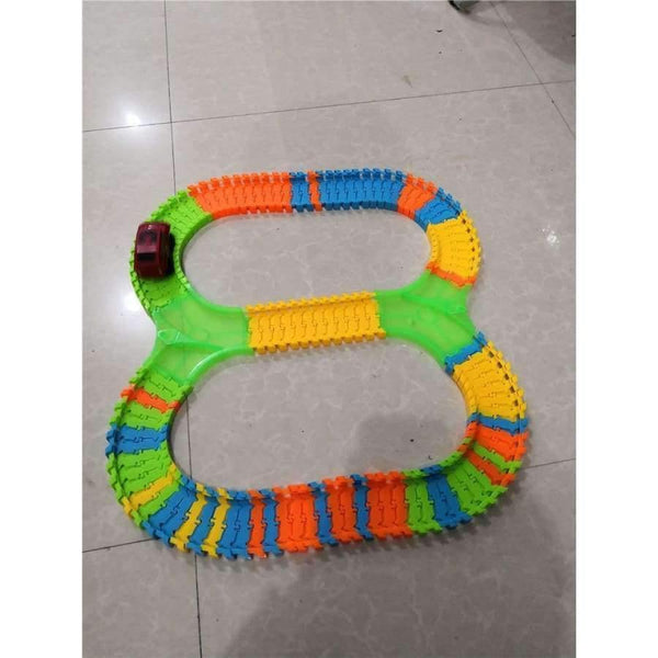 Planet Gates 115PCS DIY Stunt Track Car Variety Rail Car Track Model Suit  Train Change Lanes Recycle Run Educational Toy for Kids B-type
