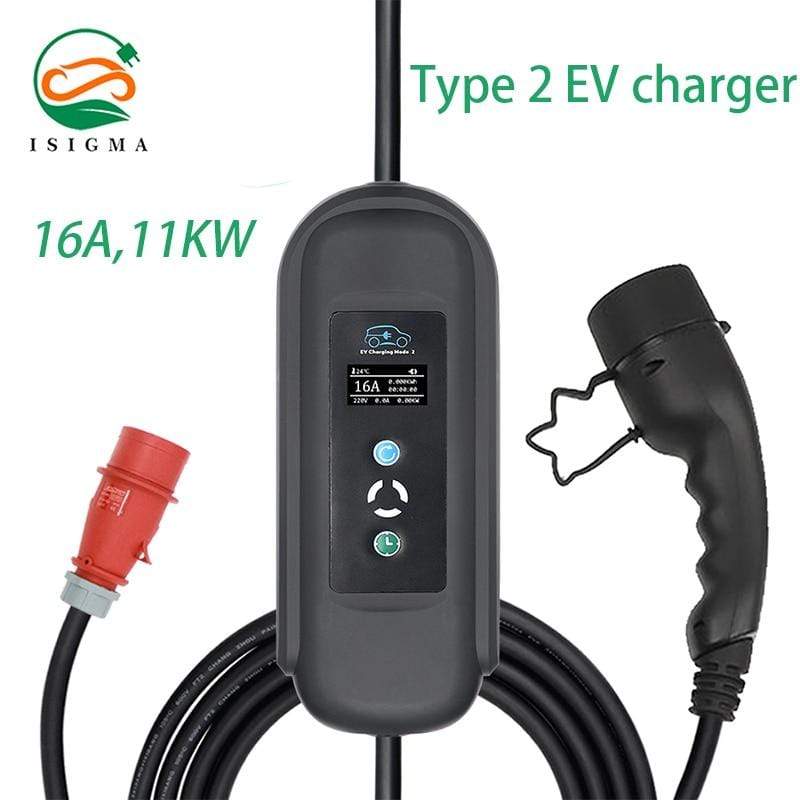 Type 2 Schuko-adapter, 3500 W, 16 A, 220 V, EV laadadapter voor elektrische fietsen, scooters en elektrische rolstoelen, type 2 oplader