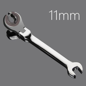Planet Gates 11mm Activity Fixed Or Active Dual-Use Fast Plum Opening Ratchet Spanners Pipe Wrench 72 Tooth Chrome Vanadium Alloy Steel Car Repair Tools
