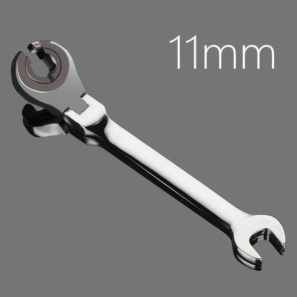Planet Gates 11mm Activity Fixed Or Active Dual-Use Fast Plum Opening Ratchet Spanners Pipe Wrench 72 Tooth Chrome Vanadium Alloy Steel Car Repair Tools