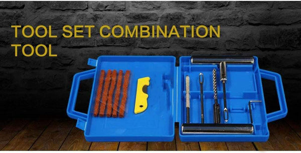 Planet Gates 11pc/set Car Van Motorcycle Bike Tire Repair Tools Emergency Heavy Duty Tubeless Tire Puncture Repair Kit Plug Set