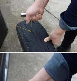 Planet Gates 11pc/set Car Van Motorcycle Bike Tire Repair Tools Emergency Heavy Duty Tubeless Tire Puncture Repair Kit Plug Set