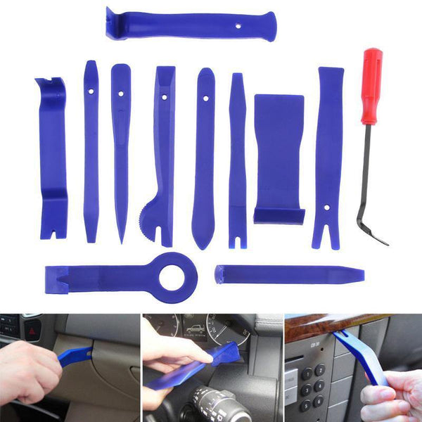 Planet Gates 11pcs 11/12pcs Car Disassembly Tools DVD Stereo Refit Kits Interior Plastic Trim Panel Dashboard Installation Removal Repair Tools