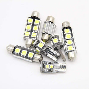 Planet Gates 11Pcs Cool White Canbus LED Car Bulbs Interior Package Kit For Peugeot 407 SW 2004-2010 Map Dome Trunk Glove Box Light