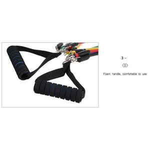 Planet Gates 11pcs/Set Latex Resistance Exercise Fitness Pull Rope Weight Loss Equipment Resistance Bands Body Building Training Workout Yoga