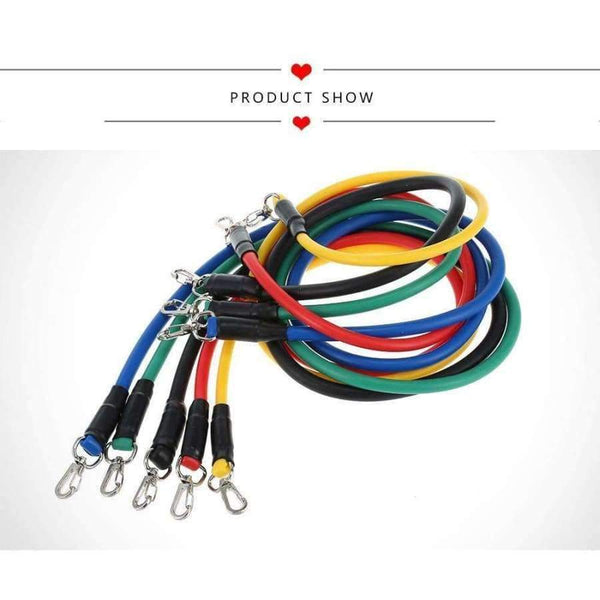 Planet Gates 11pcs/Set Latex Resistance Exercise Fitness Pull Rope Weight Loss Equipment Resistance Bands Body Building Training Workout Yoga
