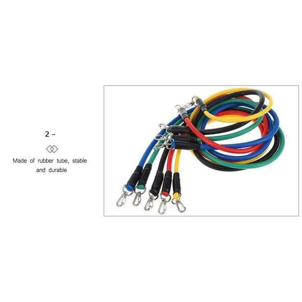 Planet Gates 11pcs/Set Latex Resistance Exercise Fitness Pull Rope Weight Loss Equipment Resistance Bands Body Building Training Workout Yoga