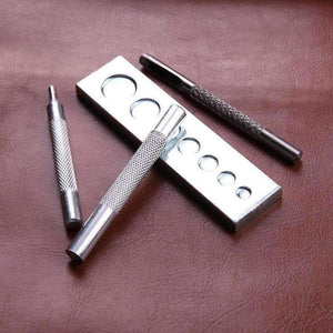 Planet Gates 11pcs/set Metal Leather Tools for Leather Hole Punches Snap Fastener Installation Kit Rivet Setter Base Leather Tool Kit