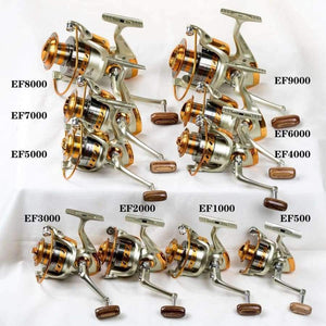 Planet Gates 12 / 1000 Series Hot-selling 12BB 5.5 : 1 Metal Spinning Sea Folding Handle Reel Fishing Reel EF1000- 9000  Bearing aluminum Yumoshi