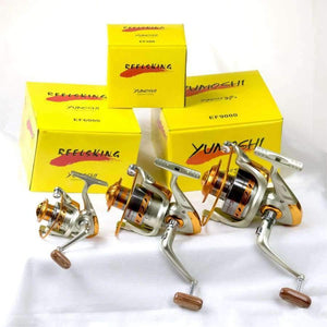 Planet Gates 12 / 1000 Series Hot-selling 12BB 5.5 : 1 Metal Spinning Sea Folding Handle Reel Fishing Reel EF1000- 9000  Bearing aluminum Yumoshi