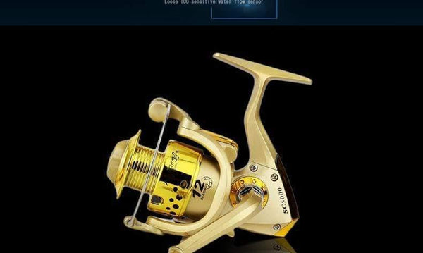 Planet Gates 12 / 1000 Series Plastic Electroplating Head Fishing Reel Casting Rod Wheel 12BB Spinning Reels 1000-7000 Folding Rocker