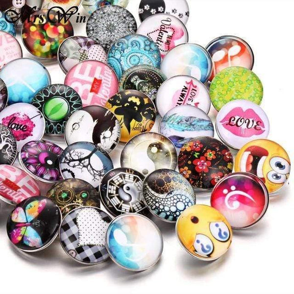 Planet Gates 12 10pcs/lot High Quality Snap Button Jewelry DIY Crystal Rhinestone Flower 18mm 20mm Metal Snap Buttons Fit Snap Bracelet Bangle