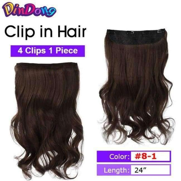 Planet Gates #12 / 18inches Synthetic Flip In Hair Wavy Clip in Hair Extensions 3/4 Half Wig 3 Styles 50 Colors Available Premium Heat Resistant