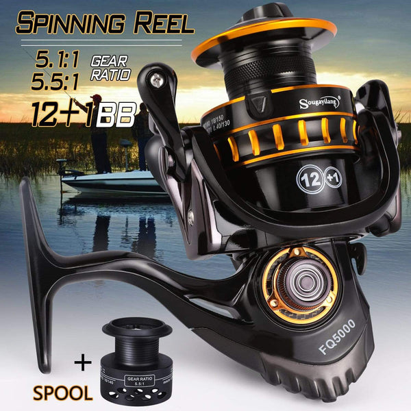 Planet Gates 12+1BB Fishing Reel 1000-5000 Drag 12kg Spinning Reel Saltwater Reel for Carp Reel Fishing Pesca and Free Spool