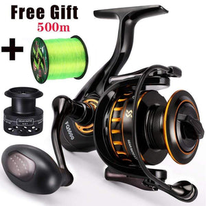 Planet Gates 12+1BB Fishing Reel 1000-5000 Drag 12kg Spinning Reel Saltwater Reel for Carp Reel Fishing Pesca and Free Spool