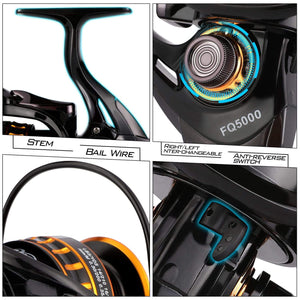 Planet Gates 12+1BB Fishing Reel 1000-5000 Drag 12kg Spinning Reel Saltwater Reel for Carp Reel Fishing Pesca and Free Spool