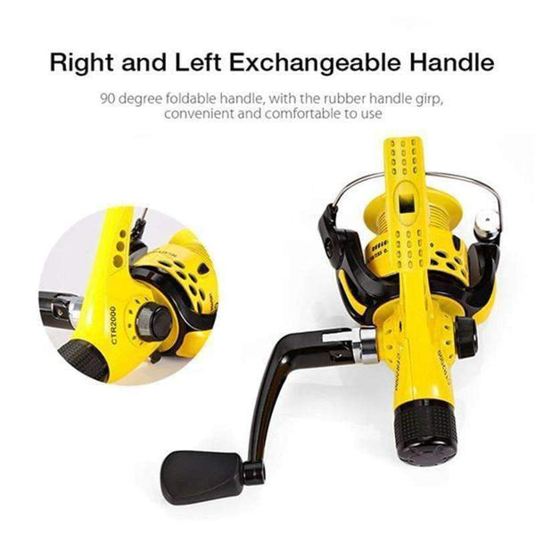 Planet Gates 12 / 2000 Series CTR2000-7000 12BB 5.5:1 Fishing Reel Foldable Arm Rocker Lightweight Rear Drag Plastic Spool Fish Spinning Wheels