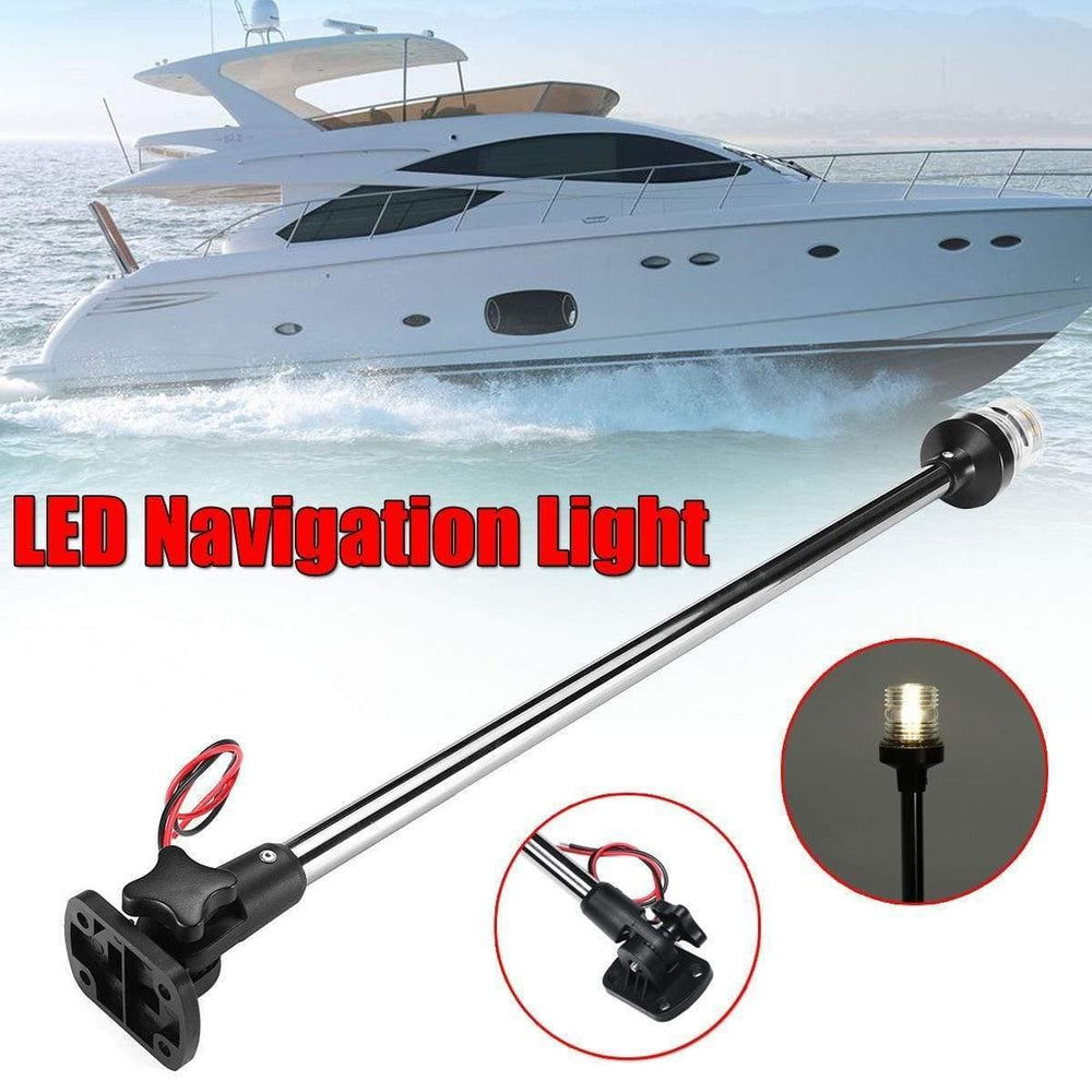 Planet Gates 12-24V 9.5''/ 16''/25" Fold Down Marine Boat LED Navigation Lights Marine Boat Yacht Stern Anchor Light LED Sailing Light Lamp