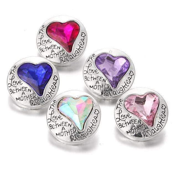 Planet Gates 12 6pcs/lot New Snaps Jewelry High Quality Love Heart  18mm Metal Snap Buttons DIY Charms Button Jewerly