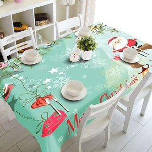 Planet Gates 12 / 90x120cm Christmas Tablecloth Polyester Dustproof Table Cover X-mas Thanksgiving Dinner 3D Tablecloth Home Party Decor OEM Cloth