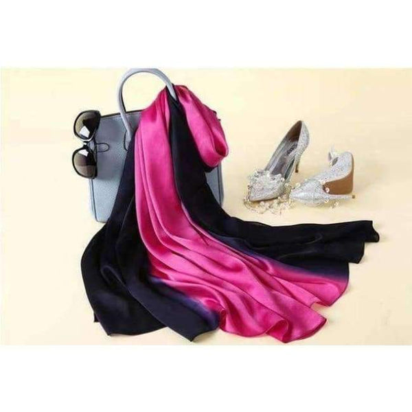 Planet Gates 12 Design Luxury Brand Solid silk Summer  Scarf Gradient Dip dye Women Muslim Hijab Shawl Long Soft Wrap