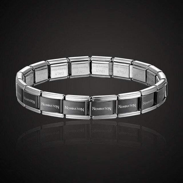 Planet Gates 12 / Each  1CM All 18PCS Theresa brand namination jewelry popular style stainless steel bracelet letter and stretch fashion bangle for everybody jewelry