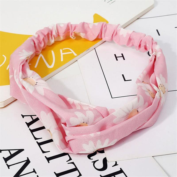 Fashion Floral Print Knot Women Headband Vintage Hairband Girls Headwear Leopard Headband  Hair Accessories