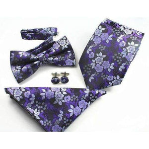 Planet Gates 12 GUSLESON New Plaid Paisley Tie Set 100% Silk Jacquard Mens Necktie Gravata Hanky Cufflinks Bowtie Set Mens Tie for Wedding Party