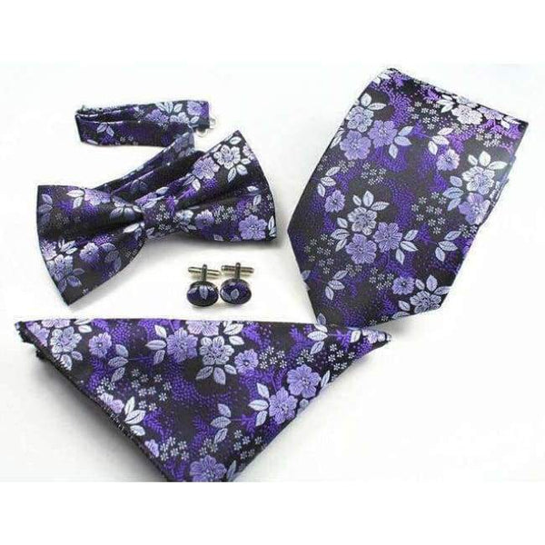 Planet Gates 12 GUSLESON New Plaid Paisley Tie Set 100% Silk Jacquard Mens Necktie Gravata Hanky Cufflinks Bowtie Set Mens Tie for Wedding Party