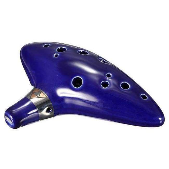 Planet Gates 12 Hole Ocarina Kiln-fired Ceramic Alto C Legend of Ocarina Flute Blue Instrument Woodwind Musical Instruments