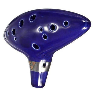 Planet Gates 12 Hole Ocarina Kiln-fired Ceramic Alto C Legend of Ocarina Flute Blue Instrument Woodwind Musical Instruments