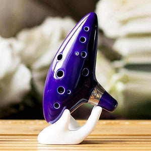 Planet Gates 12 Hole Ocarina Kiln-fired Ceramic Alto C Legend of Ocarina Flute Blue Instrument Woodwind Musical Instruments
