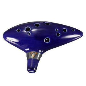 Planet Gates 12 Hole Ocarina Kiln-fired Ceramic Alto C Legend of Ocarina Flute Blue Instrument Woodwind Musical Instruments