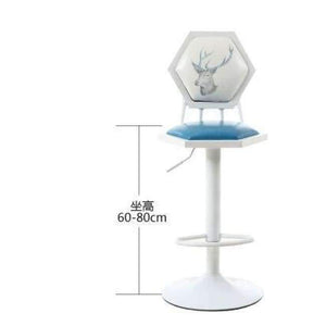 Planet Gates 12 Iron art bar chair. European-style bar chair lifting high footstool. Household backrest stool.