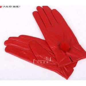 Planet Gates 12 / One Size Cheap price discount 2017 100%   genuine leather gloves female sheepskin gloves women's thin thermal mink hair ball fashion