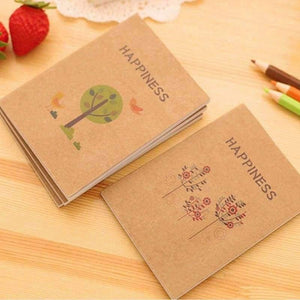 Planet Gates 12 pcs/lot 12x9cm Vintage Happiness Birds And Flower Min Diary Notebook Writing Pads Office School Supplies