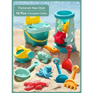 Planet Gates 12 Pcs New Thicken / China Children Beach Toys 17 Pcs Kit Baby Summer Digging Sand Tool with Shovel Water Game Play Outdoor Toy Set Sandbox for Boys Girls