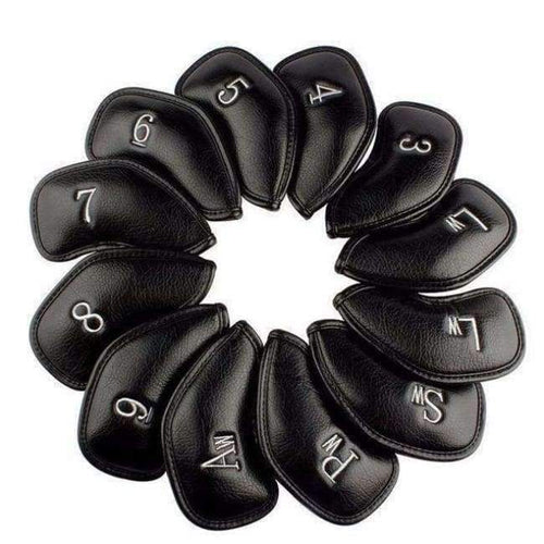 Planet Gates 12 PCS/Set Exquisite PU Golf Club Iron Head Covers Protector Golf Head cover Sets Iron Club Head Cover Accessories