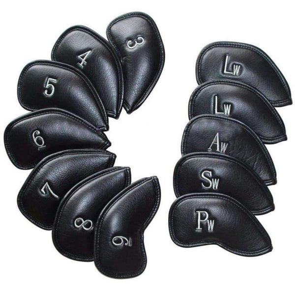 Planet Gates 12 PCS/Set Exquisite PU Golf Club Iron Head Covers Protector Golf Head cover Sets Iron Club Head Cover Accessories