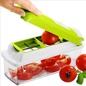 12 PCS set Multifunctional Slicer Vegetable Cutter Mandoline Slicer With Interchangeable Stainless Steel Peeler Grater